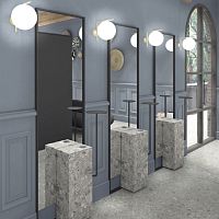 Wall-mounted bathroom mirror MODUScommercialcontemporaryrectangular