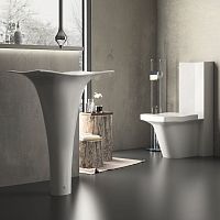 Free-standing washbasin LOTUS ceramicrectangularcontemporary