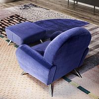 Contemporary pouf CLAIRfabricrectangularwith removable cover