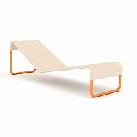 Contemporary sun lounger PRISUcottonstainless steelsled base