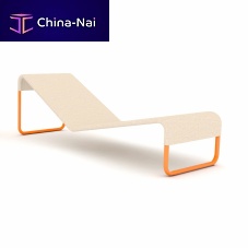 Contemporary sun lounger PRISUcottonstainless steelsled base