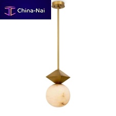 Pendant lamp ELKObrassstonealabaster