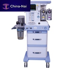 Trolley-mounted anesthesia workstation EFLO 6with respiratory monitoringwith ventilatorwith gas scavenging system