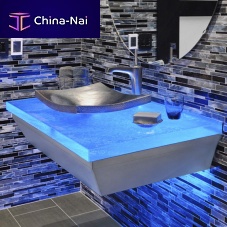 Glass vanity top .custombacklit