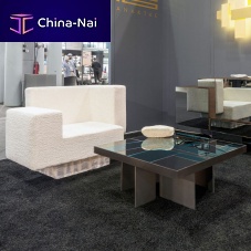 Contemporary armchair PAEONfabricupholsteredhandmade