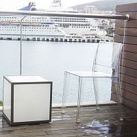 Contemporary garden chair GYZAindoorpolycarbonatestackable