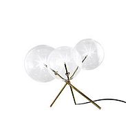 Table lamp BOLLE 3glassbrasscontemporary