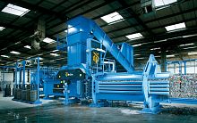 Horizontal baling press D225 serieschannelfor wastefor textiles