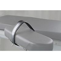 Operating table fixation strap arm