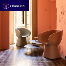 Contemporary chair Armadaindoorfabricpowder-coated steel base