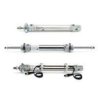 Mini cylinder 16, 23, 24, 25 seriespneumaticwith through roddouble-acting