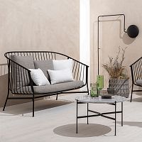 Contemporary sofa JEANETTEgardenfabricleather