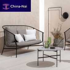 Contemporary sofa JEANETTEgardenfabricleather