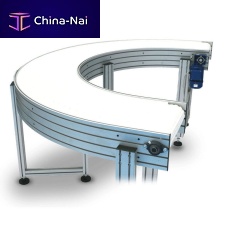 Belt conveyor curvedpackagefor packaging lines