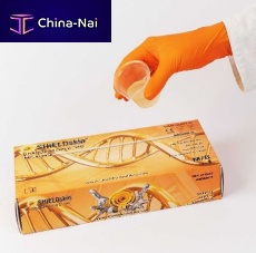Laboratory glove SHIELDskin ORANGE NITRILE 260chemical protectionnitrilelatex