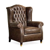Chesterfield armchair QUEEN fabricleathersolid wood