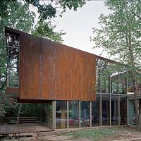 Shingle cladding ARKANSAS HOUSEwoodenmetalvertical