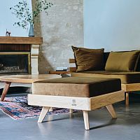 Scandinavian design pouf REMIXfabricoaksquare