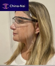 Polycarbonate face-shield EcoMod laboratoryfor clean roomsmedical