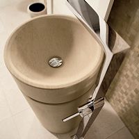 Hand basin with post TONDOroundstone