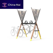 Floor-mounted bike rack Cabra ANT210steelwoodenrubber