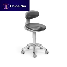 Dental stool Td-700height-adjustableon casterswith backrest
