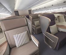 Aircraft cabin seat for business classwith integrated screen