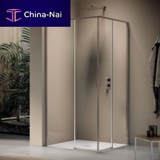 Sliding shower screen Pyxiscornercornertempered glass
