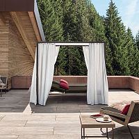Contemporary sun lounger Allaperto fabricteakaluminum