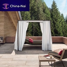 Contemporary sun lounger Allaperto fabricteakaluminum