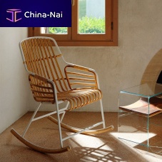 Contemporary chair Raphiaindoorrattanwicker
