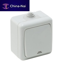 Rocker switch 40500405single-poleIP44illuminated
