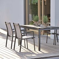 Contemporary garden chair LEVANTOoutdoorTextilene®aluminum base