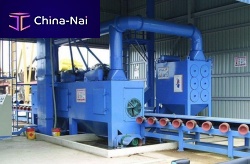 Roller conveyor shot blasting machine for tubescontinuous