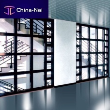 Laminated glass panel safetytransparentfor partition wall