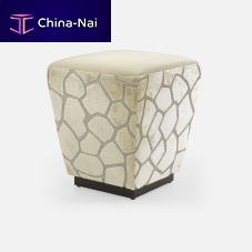 Contemporary pouf TEARfabricupholsteredbeige