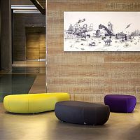 Contemporary footrest FLIRTSTONESfabricleathercommercial
