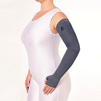 Lymphedema support compression sleeve unisexblackbeige