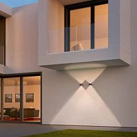 Contemporary wall light ARIoutdoorcast aluminumglass