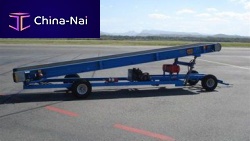 Towed belt loader for airport