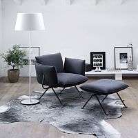 Contemporary footrest Officinafabricleatherwrought iron