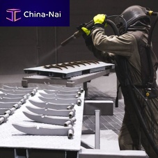 Steel blasting medium glass grit