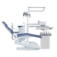 Air-operated dental chair SK-I fixedvioletgreen