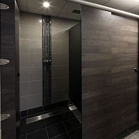 Laminate shower cubicle FORTEstainless steelaluminumwith hinged door
