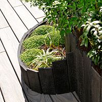 Wooden planter contemporaryoutdoor