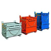 Steel waste container BS125 C stainless steelbottom-emptying
