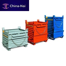 Steel waste container BS125 C stainless steelbottom-emptying