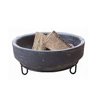 Wood-burning fire pit FIRE PITstonewith barbecue