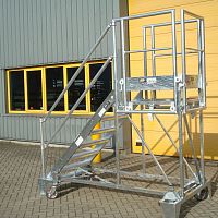 Maintenance stepladder aluminium bespoke stairsfor airplane