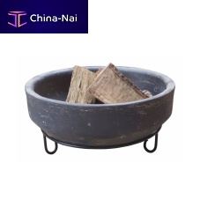 Wood-burning fire pit FIRE PITstonewith barbecue